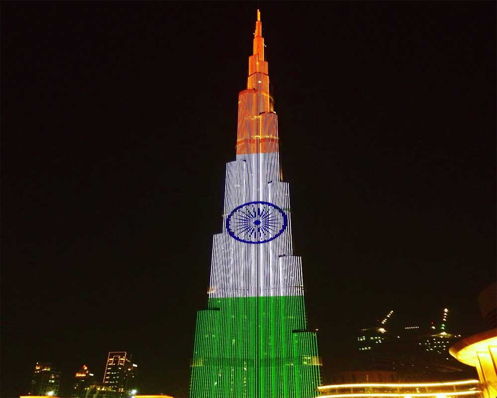 Dubai S Burj Khalifa Lights Up In Indian Flag Colours 62010 Hot Sex