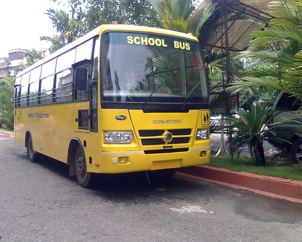 16 kids injured as school bus collides with pillar in Noida