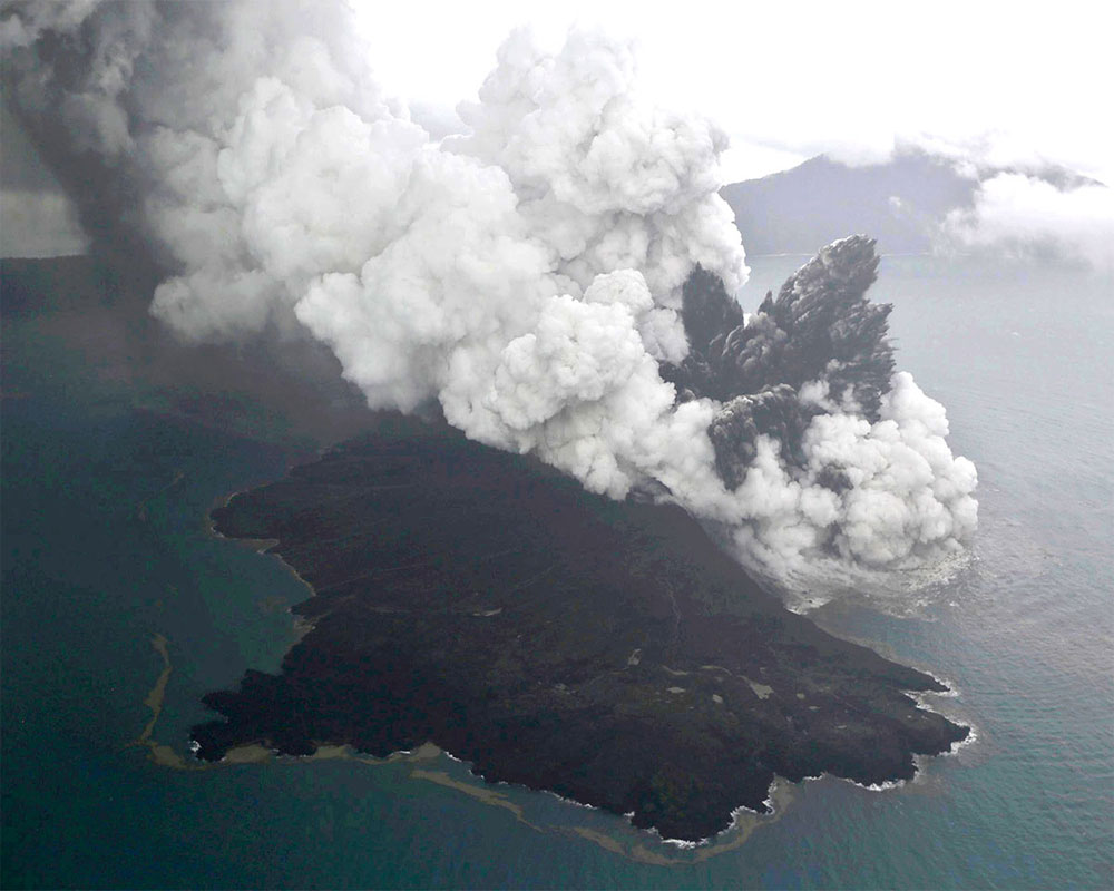 Anak Krakatau volcano now a quarter of its preeruption size