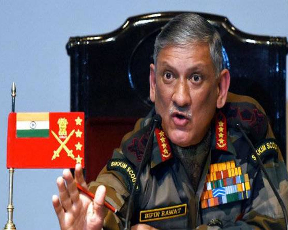 Army chief says stone pelters in J & K must be dealt with sternly