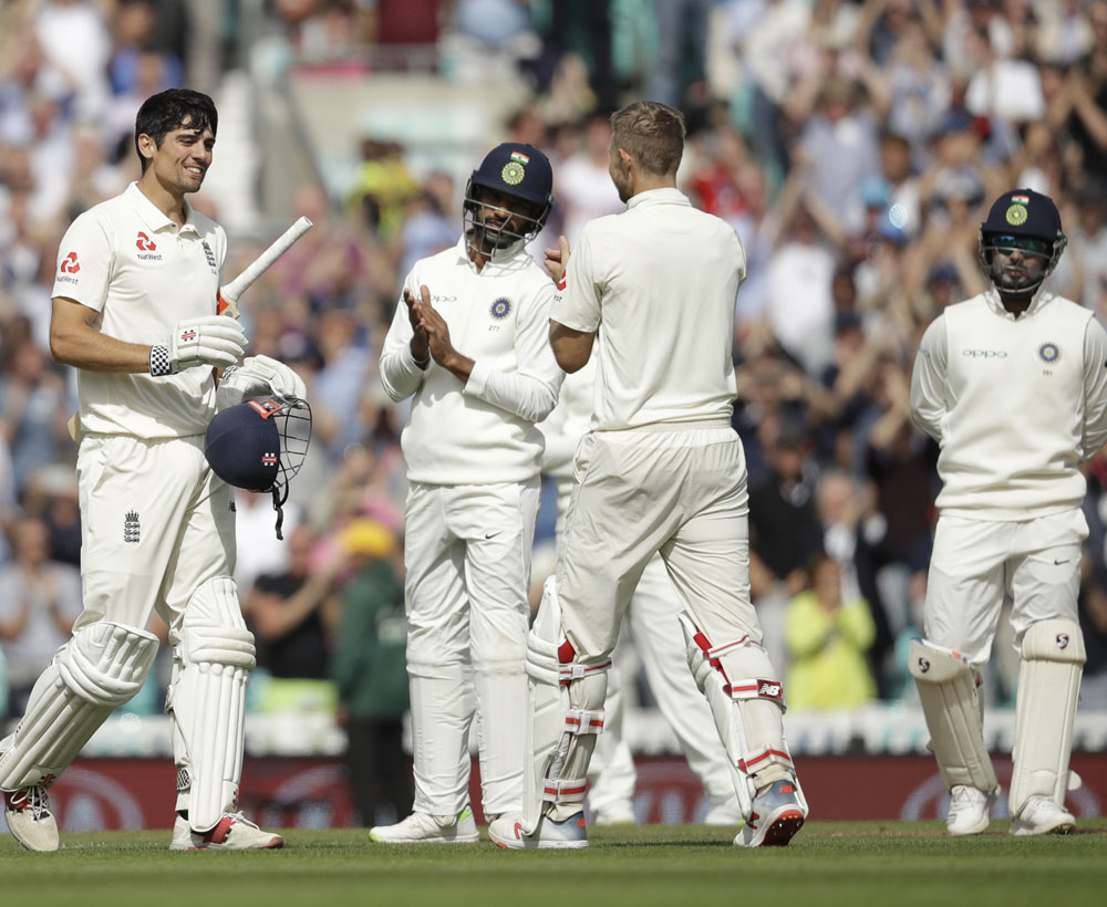 Cook's final Test ton powers England to 243/2 at lunch on Day 4