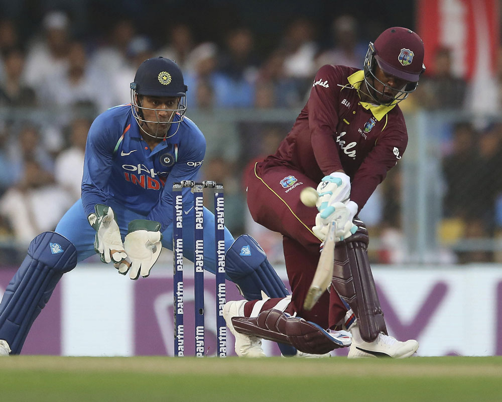 Hetmyer stars with 106 as WI set India stiff 323-run target in 1st ODI