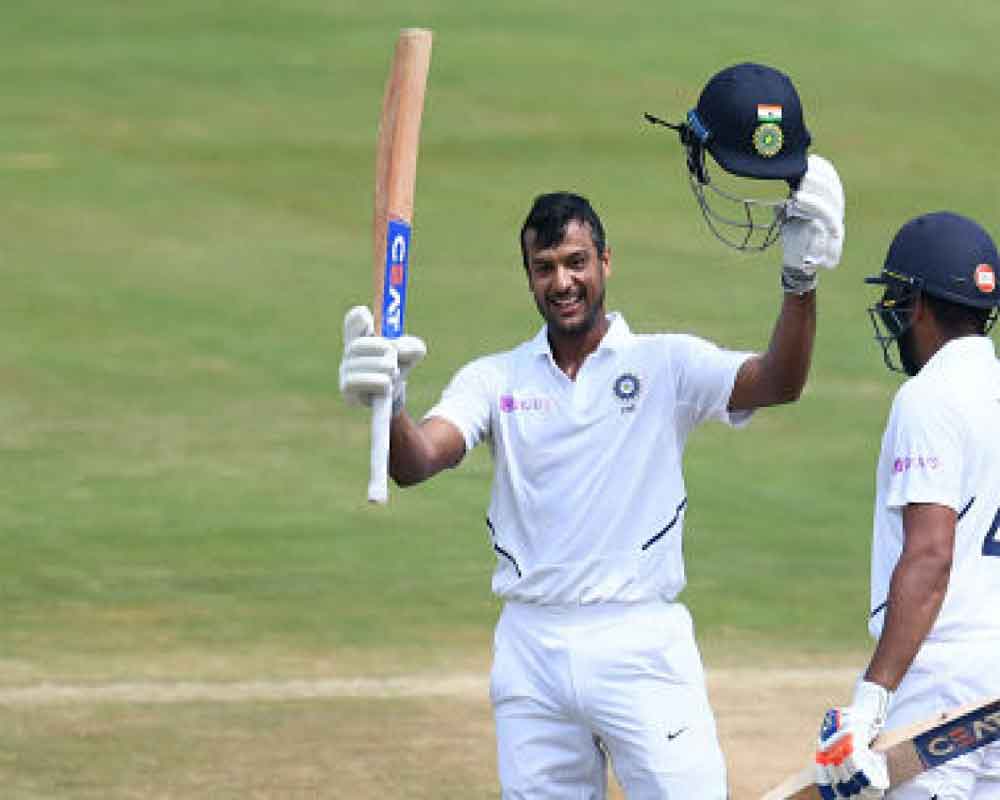 Agarwal's doubles hundred takes India to 450/5 at tea