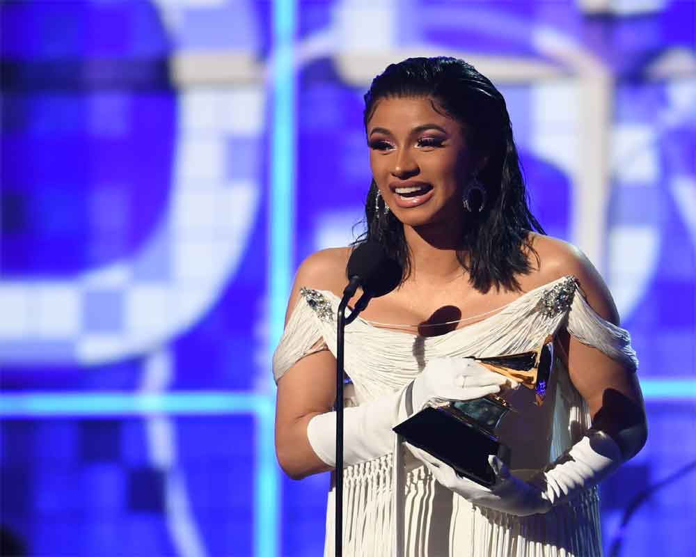 Cardi B becomes first solo woman to win best rap album Grammy