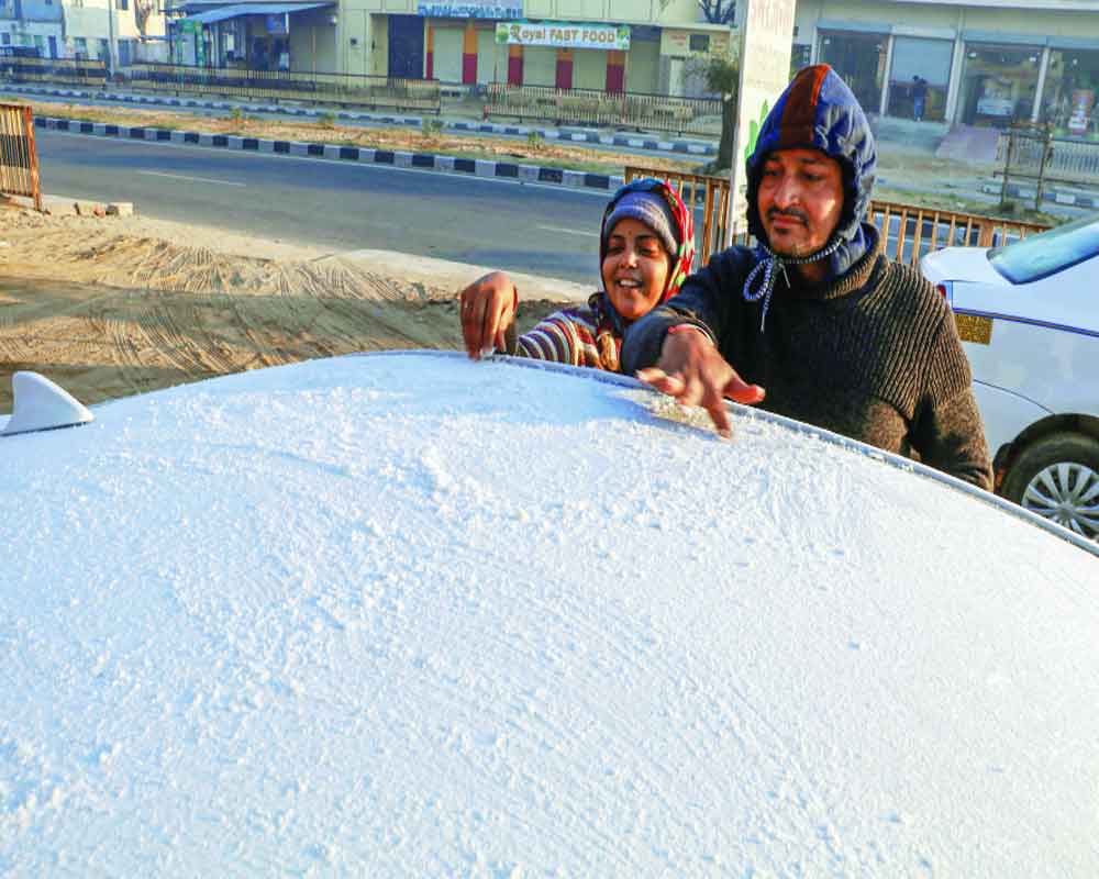Cold wave freezes north India