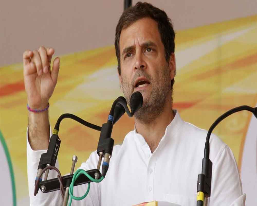 Don't be disheartened by fake exit polls, Rahul tells party workers
