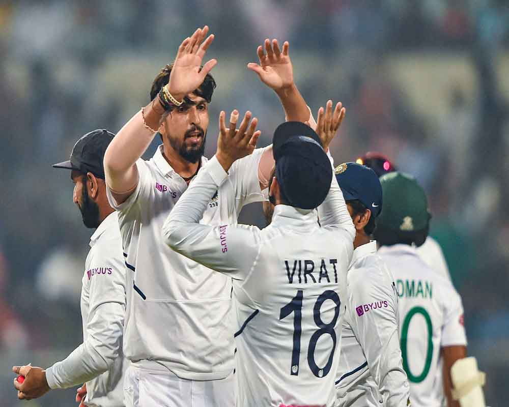 India beat Bangladesh in pink ball Test to record 12th successive series win at home