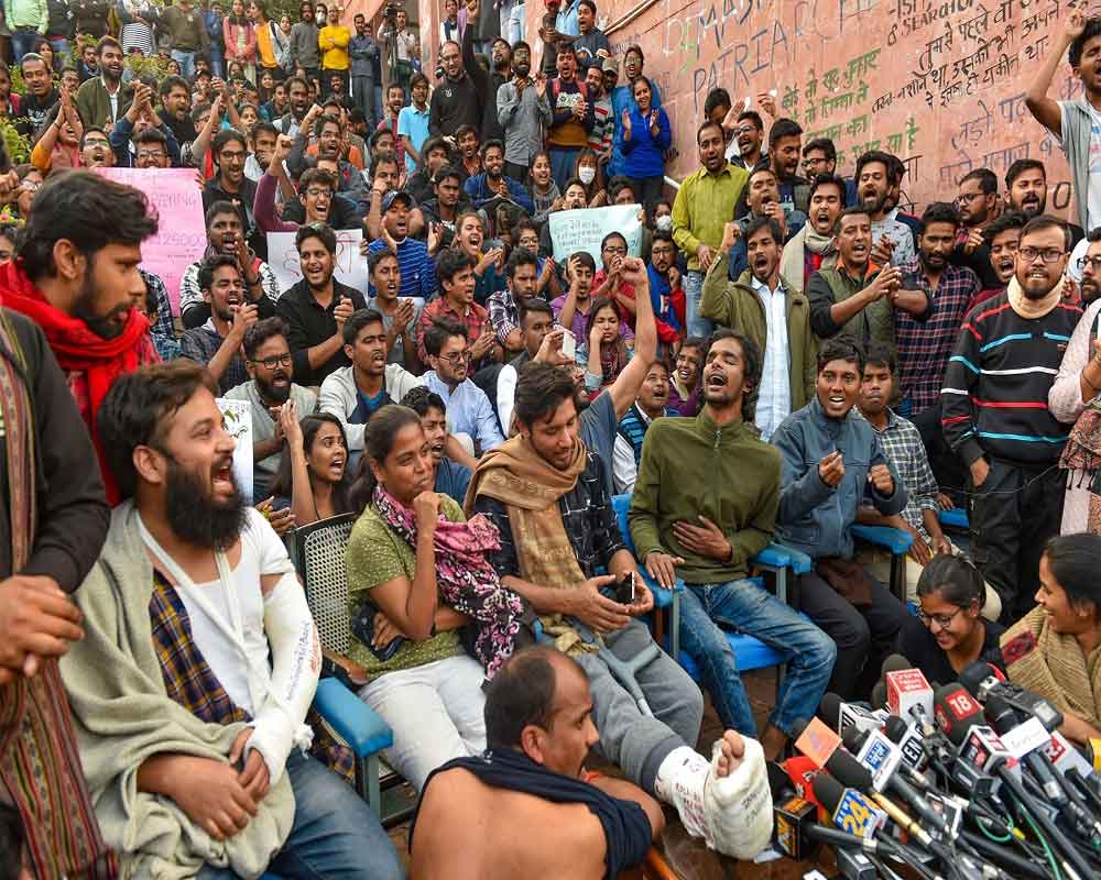 JNU visually challenged students say not being allowed to protest outside police HQ