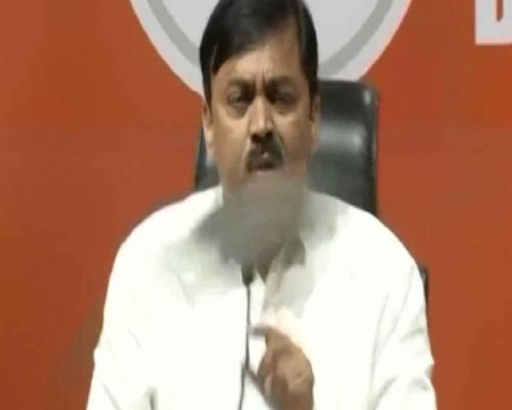 Man hurls shoes at BJP leaders during press conference