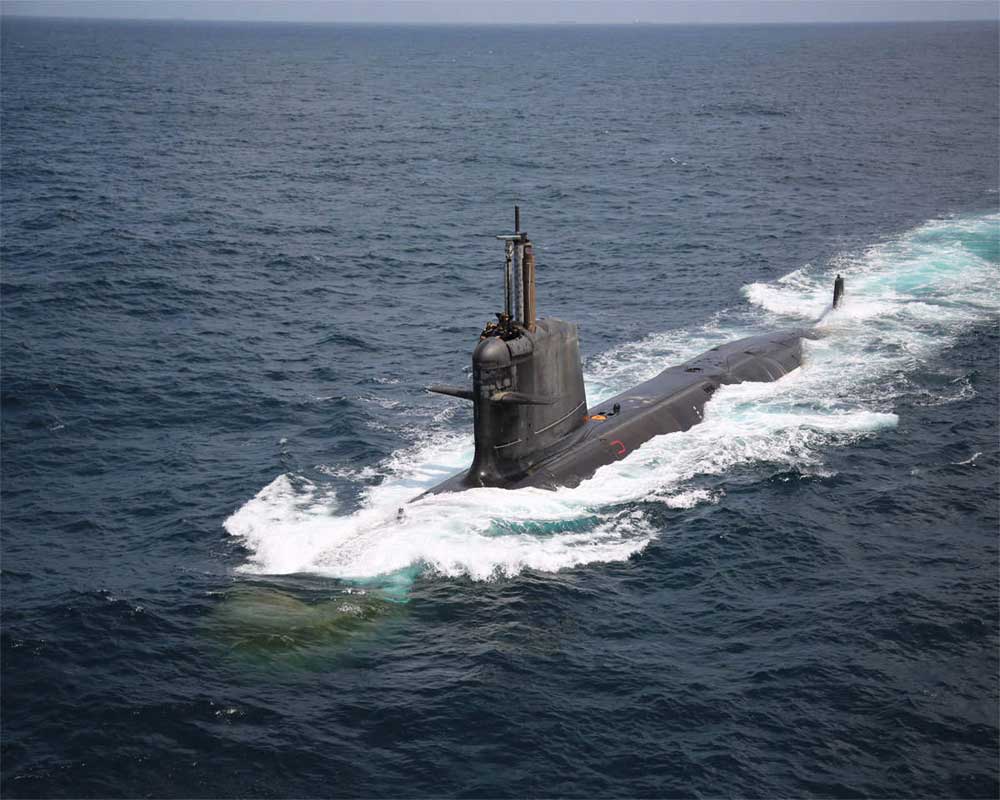 MDL hands over Scorpene class submarine 'Khanderi' to Navy