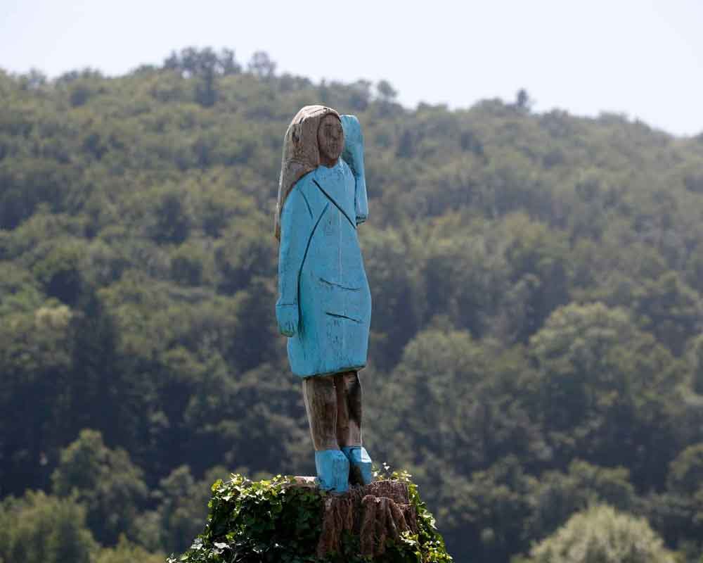 Melania Trump depicted in wooden statue in native Slovenia