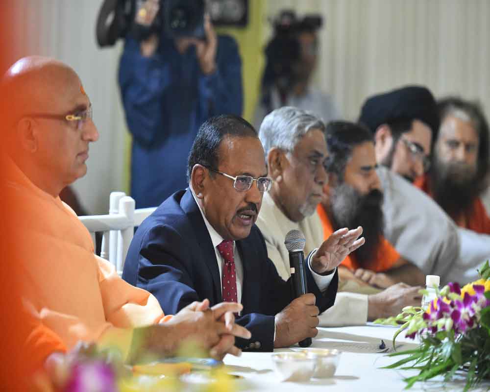 NSA Doval meets Hindu, Muslim religious leaders post Ayodhya verdict