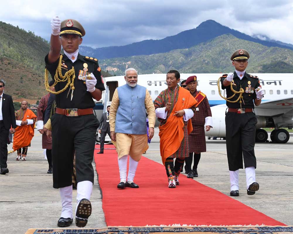 PM Modi holds talks with his Bhutanese counterpart