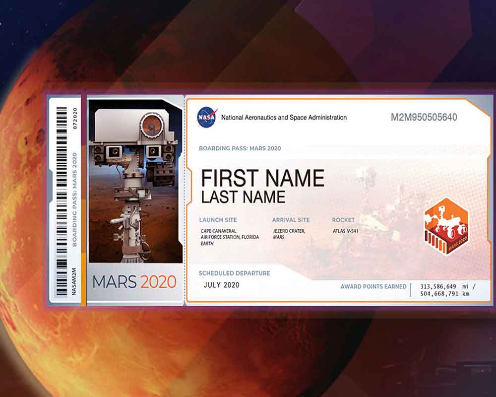 Send your name to NASA to fly aboard Mars 2020 rover
