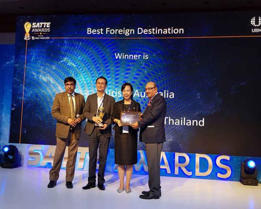 Thailand wins Best Foreign Destination 2019 at SATTE Awards in New Delhi