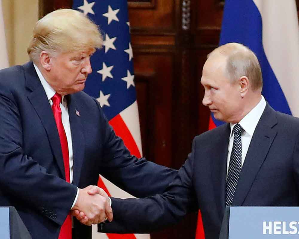 Trump says would not mind releasing details of his conversations with Putin