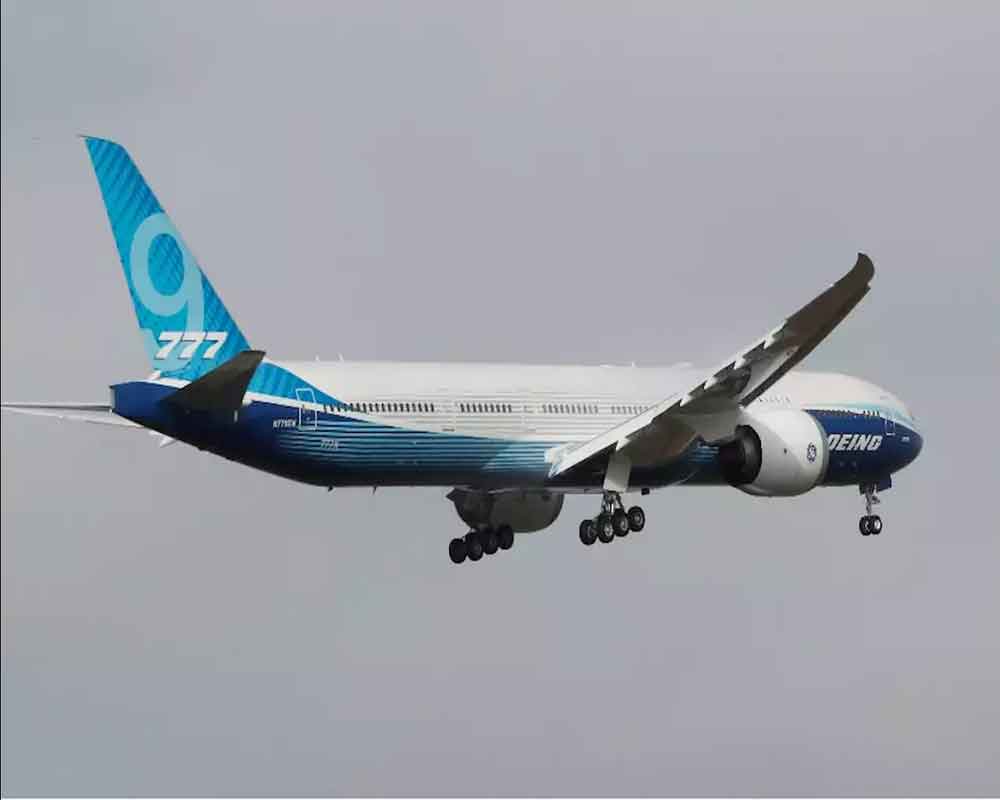 Boeing's new 777X airliner takes off on first flight