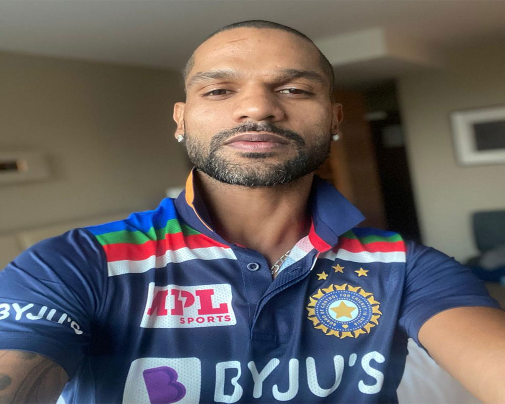 Dhawan shares image of Team India's new limited-overs jersey