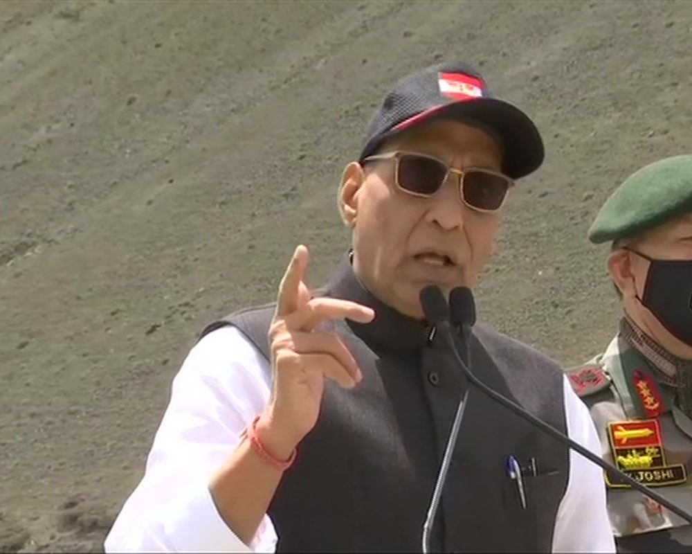 India not a weak country, no power in the world can touch even an inch of its land:Rajnath in Ladakh