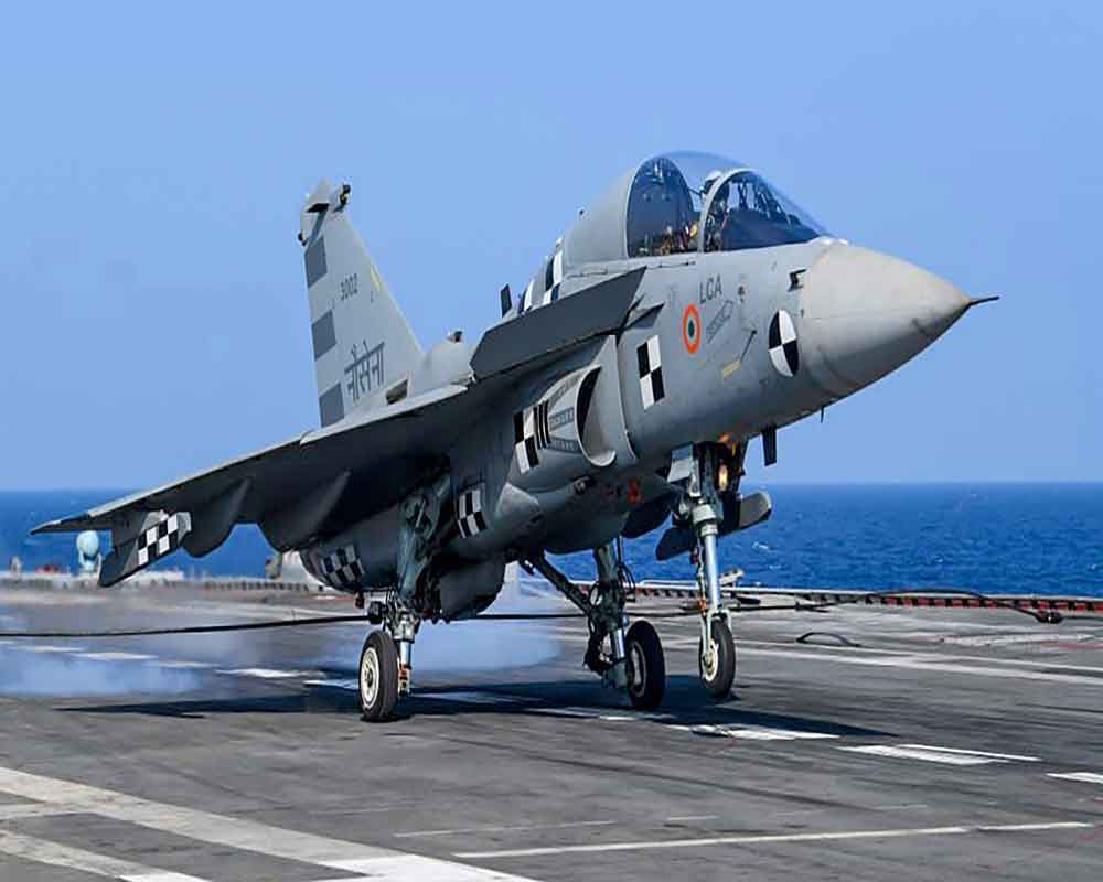 Naval version of Tejas successfully takes off from aircraft carrier in