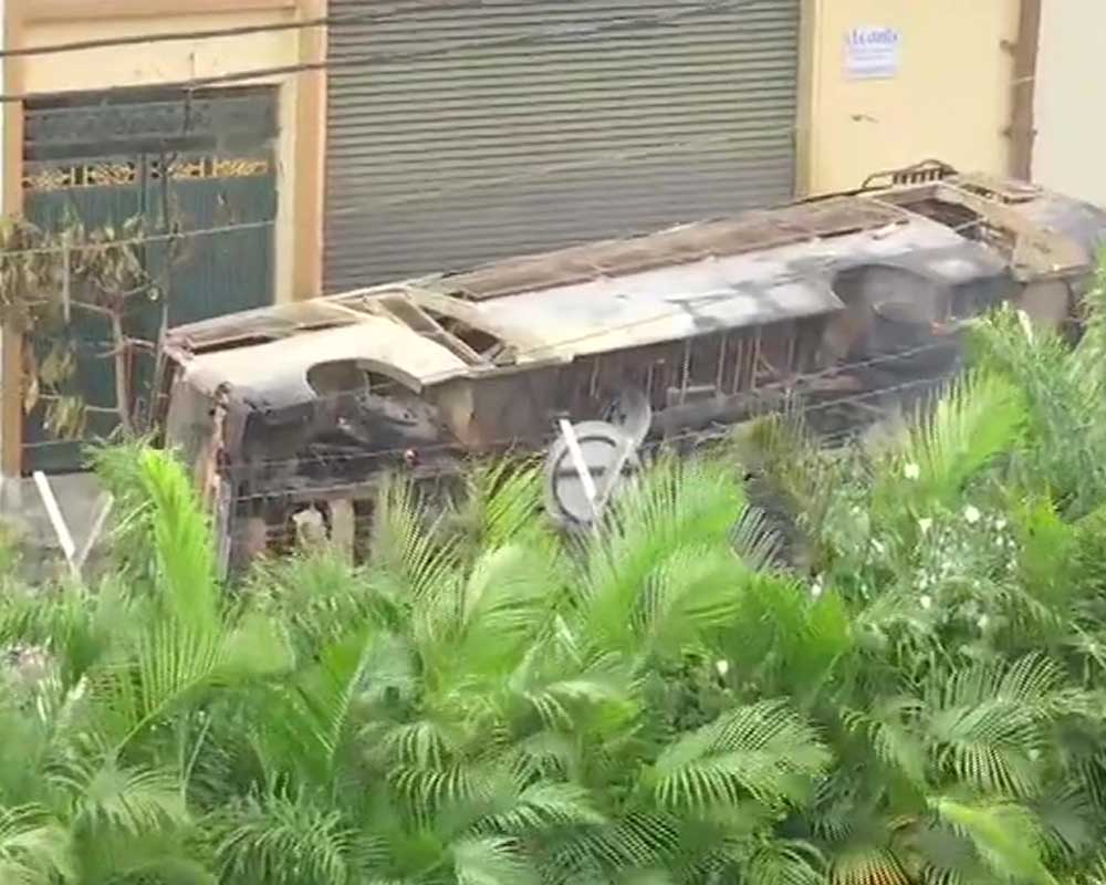 Riot-hit areas of Bengaluru's Pulakeshinagar resemble war zone
