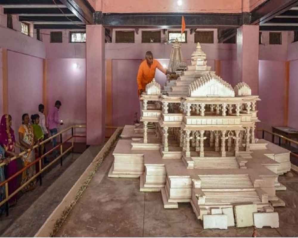 Secretary of Ramalya Trust presents 'first' model of Ram temple