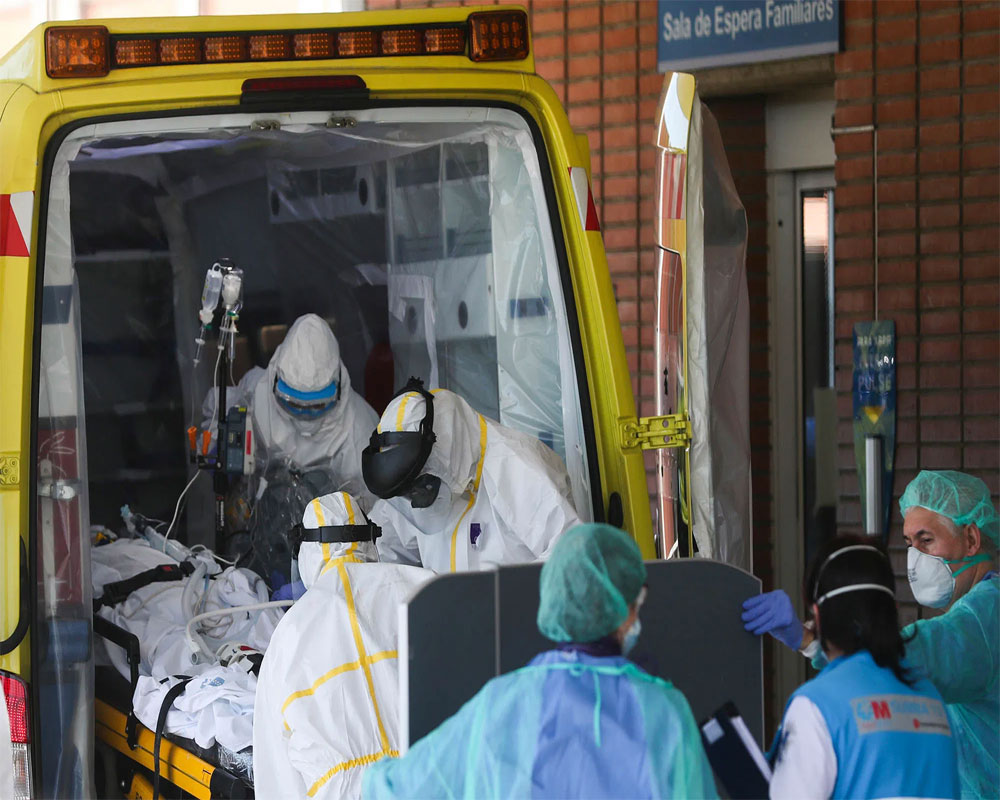 Spain announces 812 virus deaths in 24 hours, total 7,340