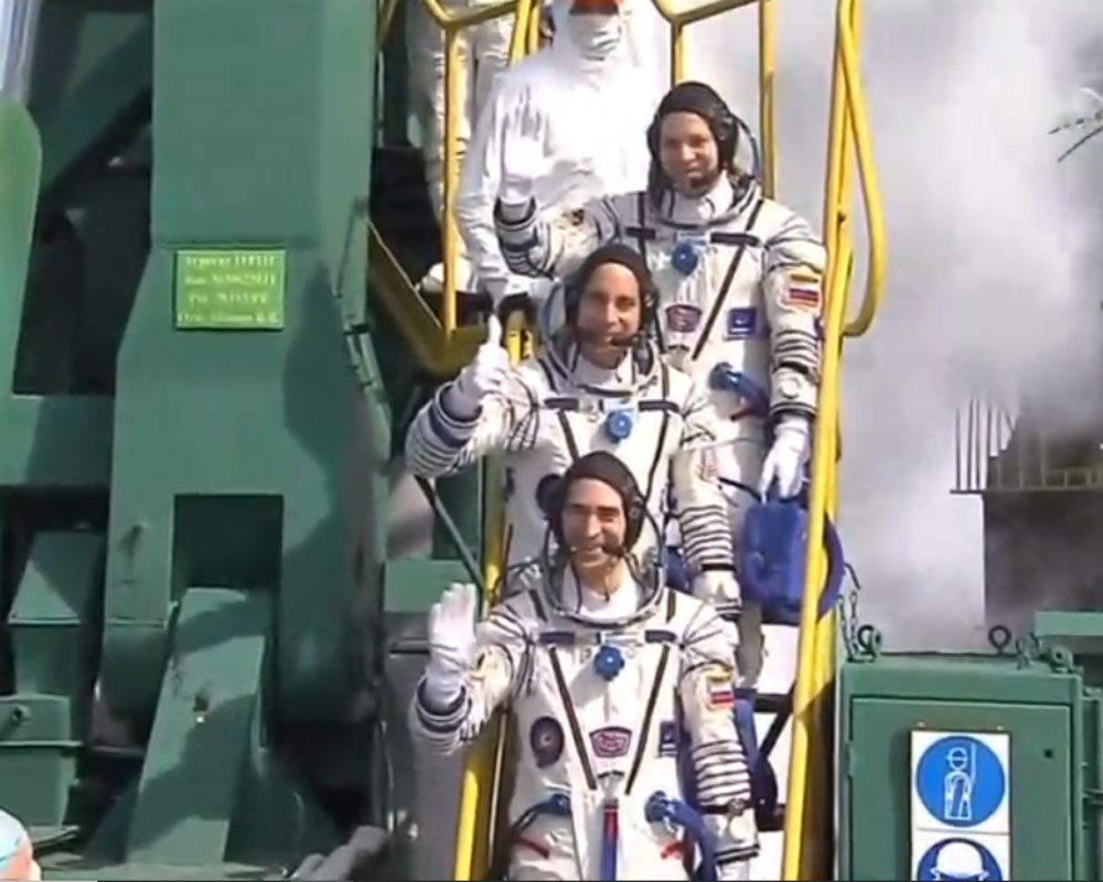Three-man crew blasts off for ISS: NASA TV