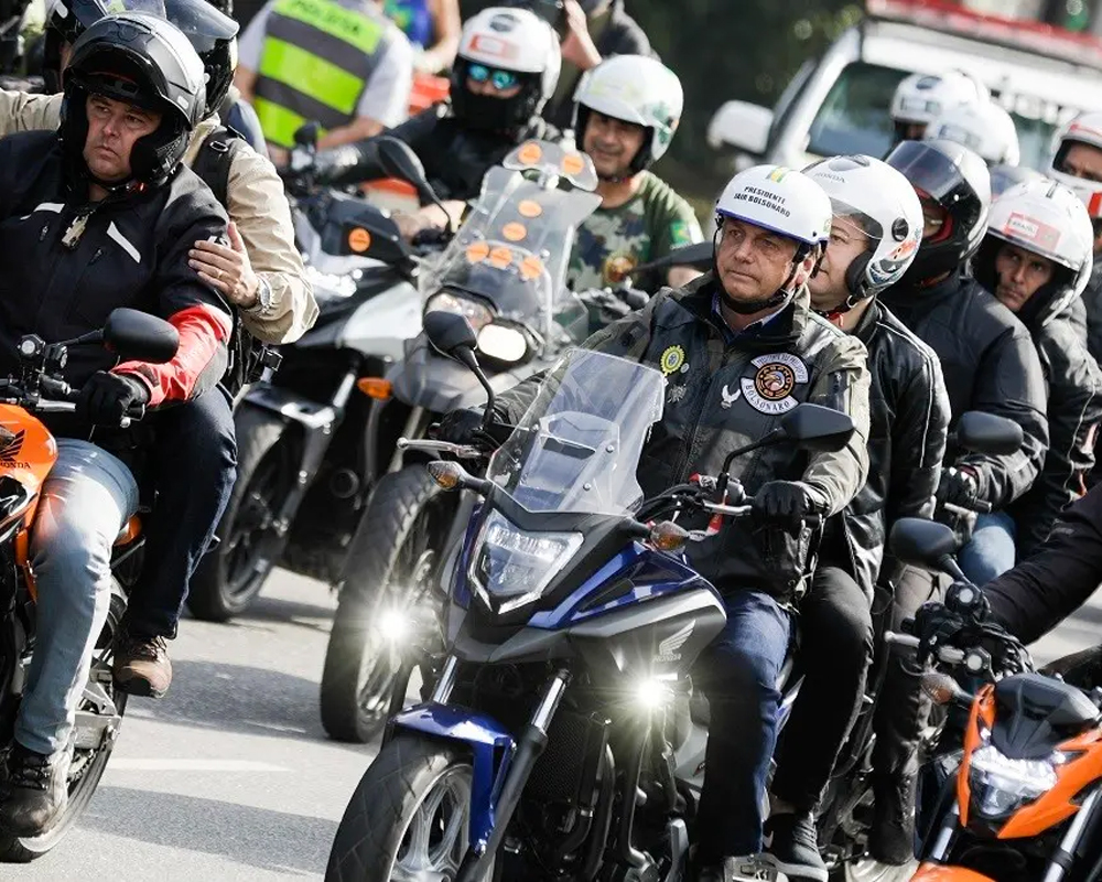 Bolsonaro fined as he flouts mask rule before motorcyclists