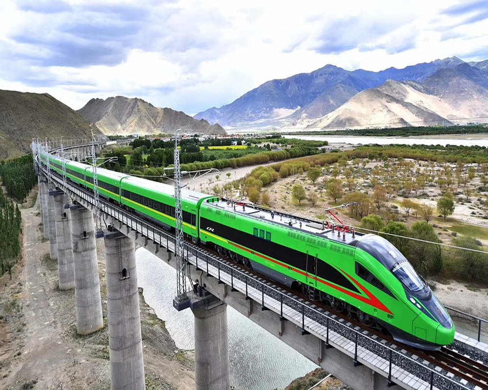 China launches first bullet train in Tibet, close to Indian border