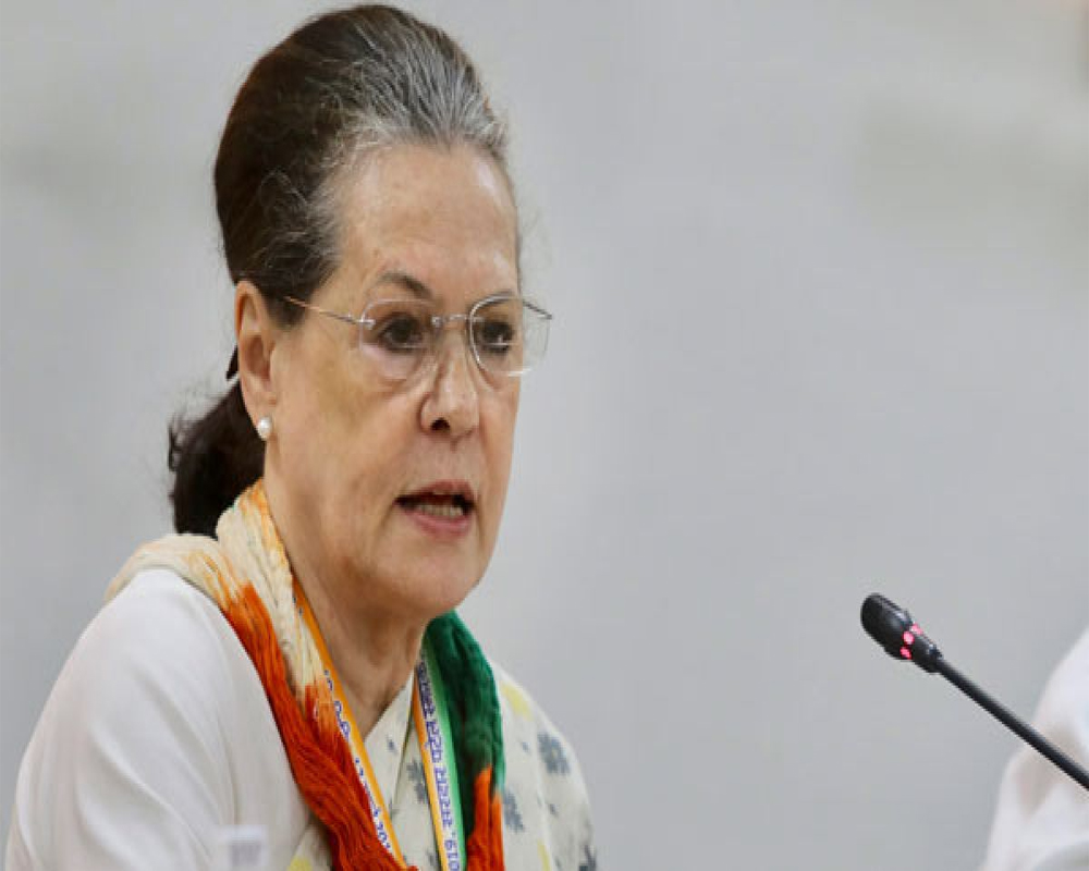 Cong always striving towards achieving Ambedkar's path of building  strong India without discrimination: Sonia