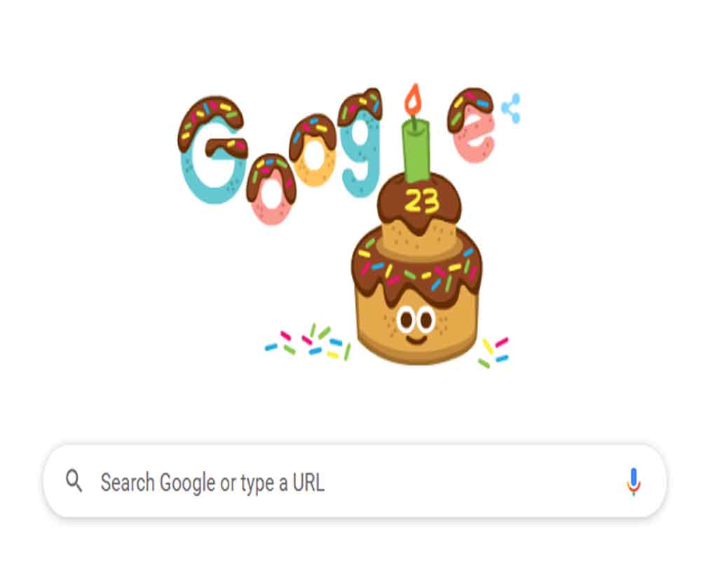 Google celebrates its 23rd birthday with animated doodle