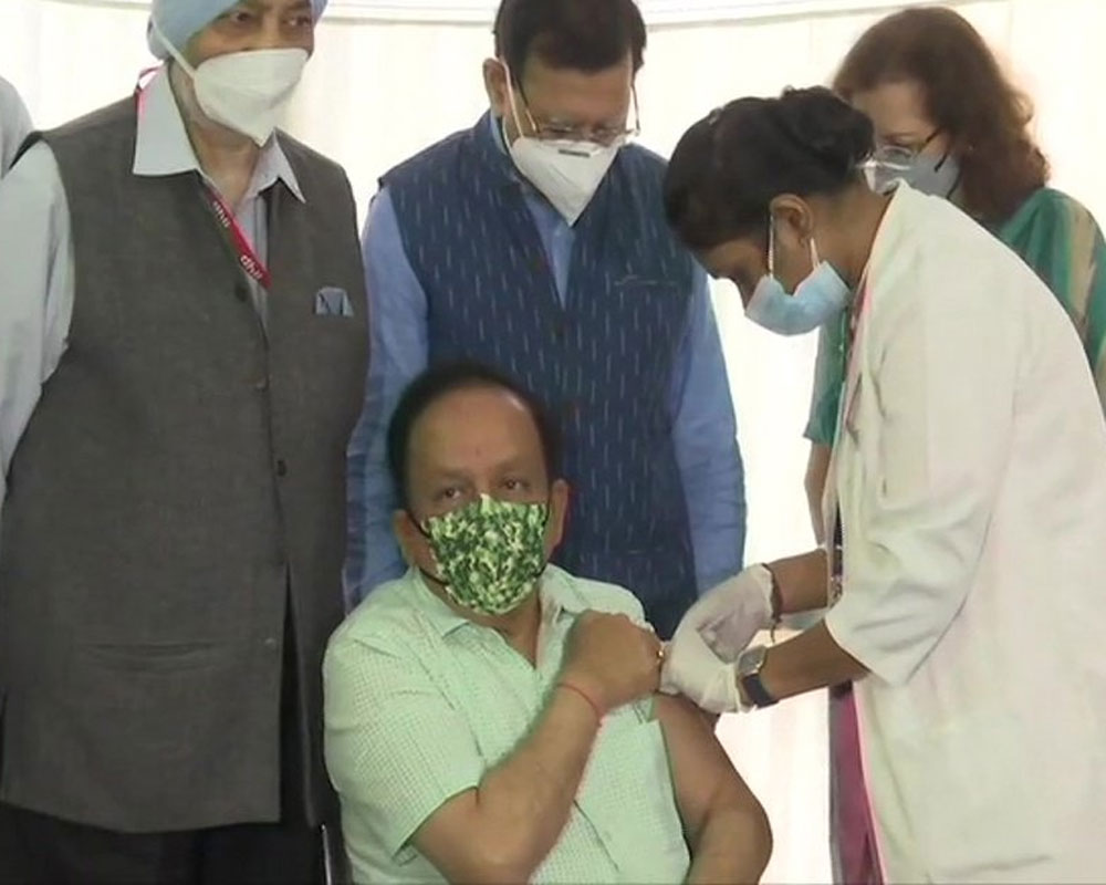 Health Minister Vardhan takes second dose of COVID-19 vaccine