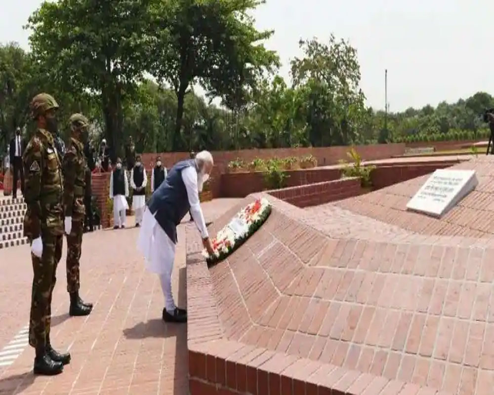 PM Modi pays homage to martyrs of Bangladesh War of Independence