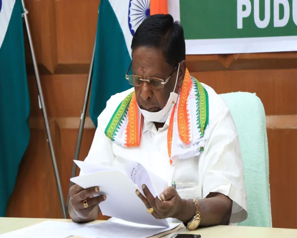 President accepts resignations of Puducherry CM, council of ministers