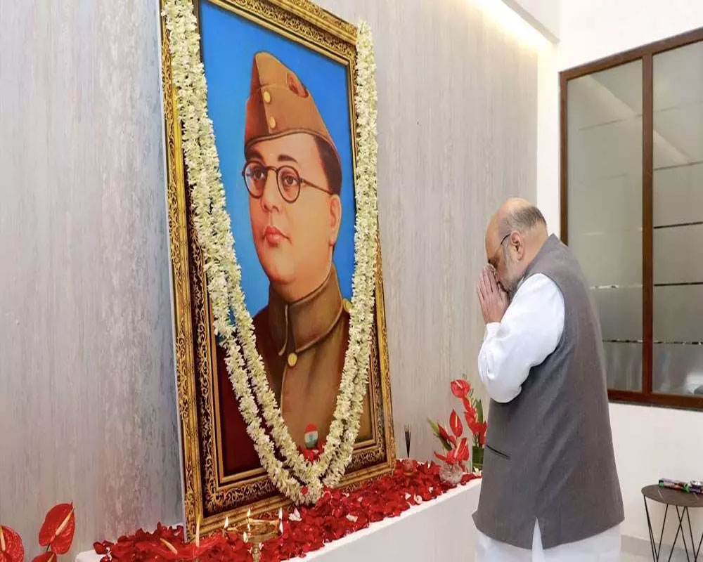 Shah pays tributes to Subhas Chandra Bose