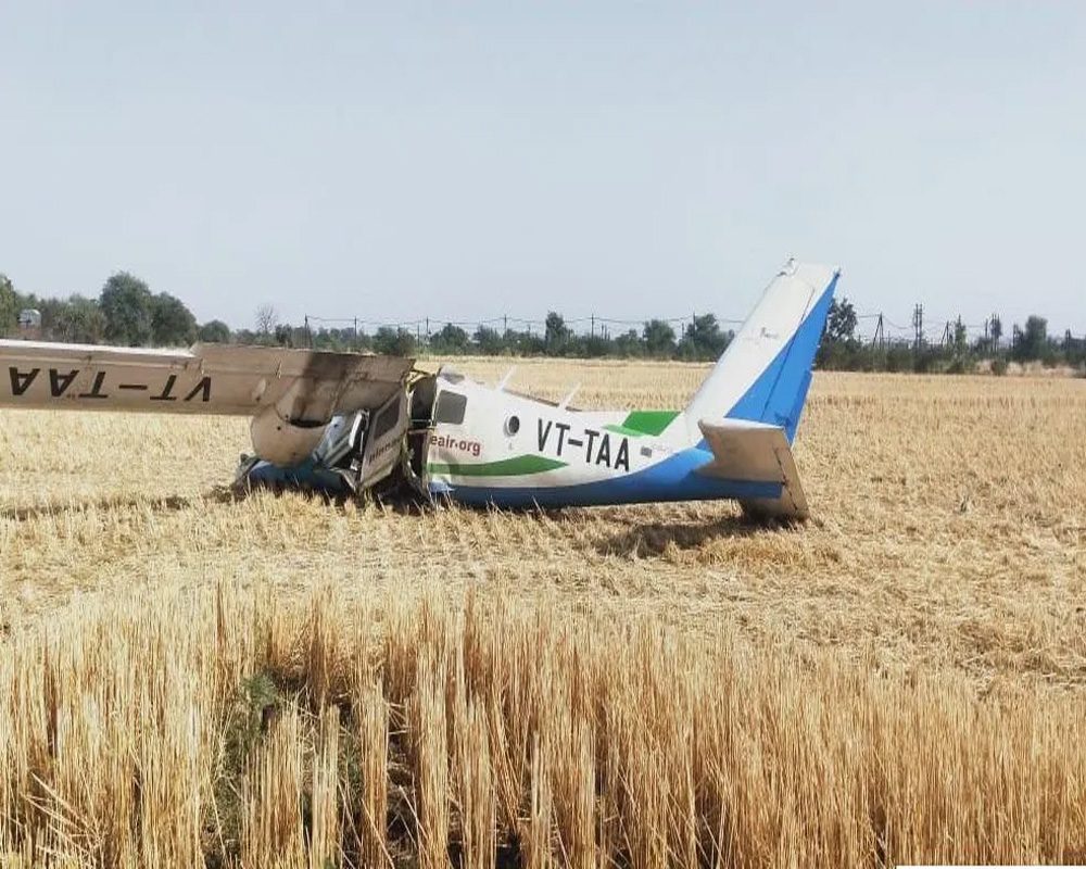 Trainer aircraft crashes near Bhopal; three hurt