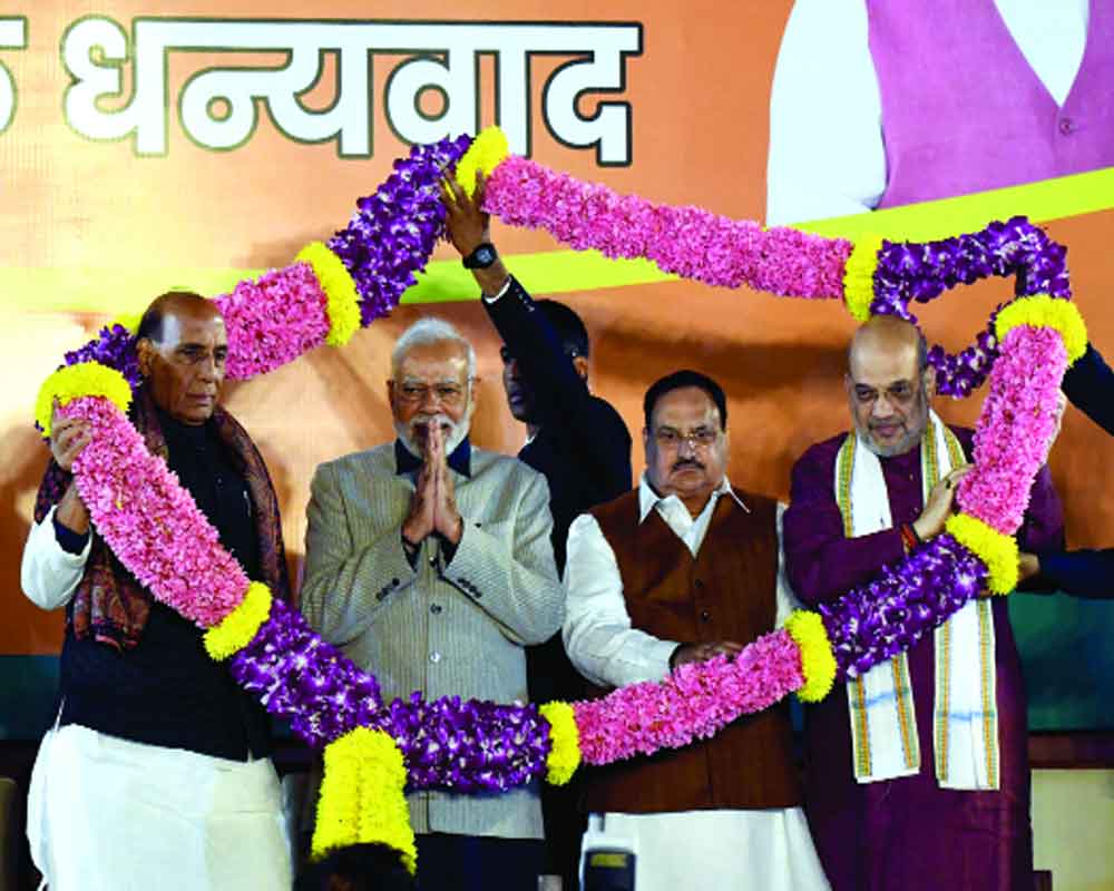 BJP retains guj for 7th term, loses hp