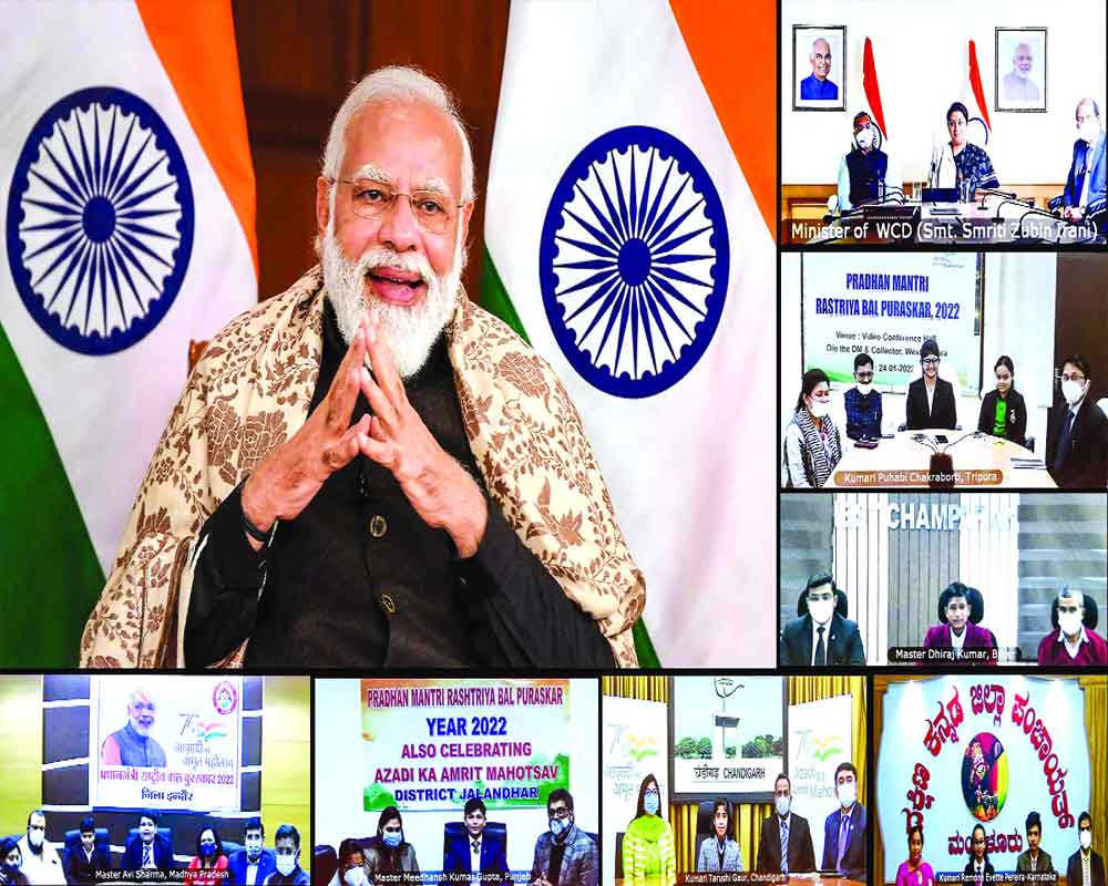 Modi interacts with PM Bal awardees, calls for  drawing energy from past