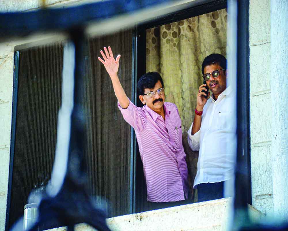 Raut detained by ED in chawl land scam