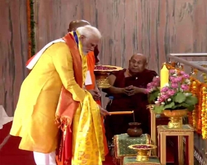 PM Modi prays at Maya Devi temple in Nepal's Lumbini; seeks Budhha's blessings for peaceful planet