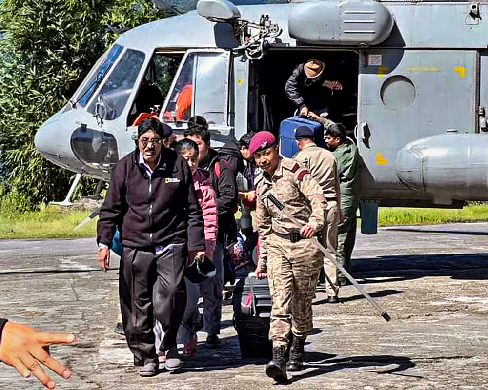 Air force conducts disaster relief operations in Sikkim