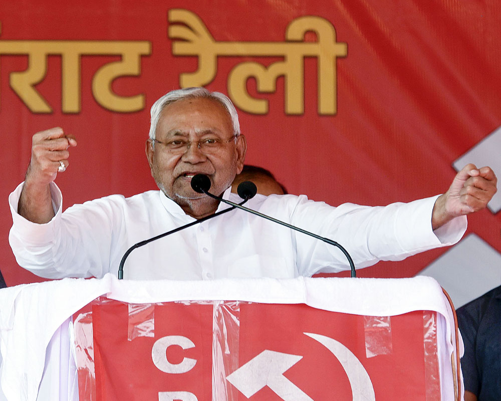 At CPI rally in Patna, Nitish blames Cong for INDIA losing steam
