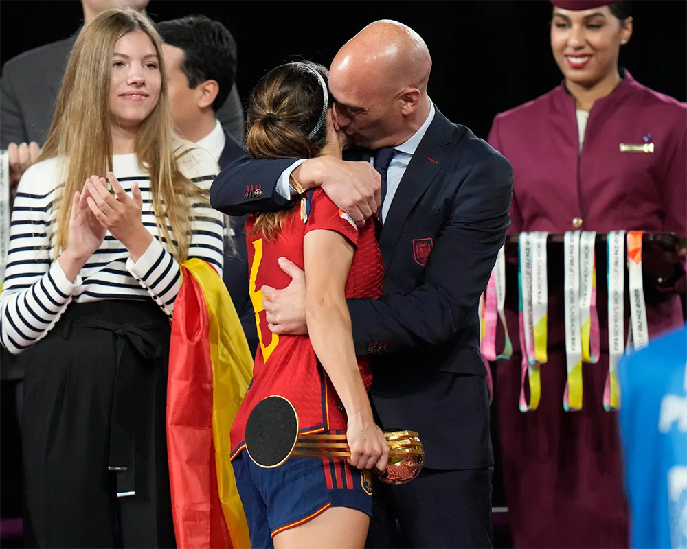 FIFA opens case against Spanish soccer official who kissed player on lips  at Women's World Cup
