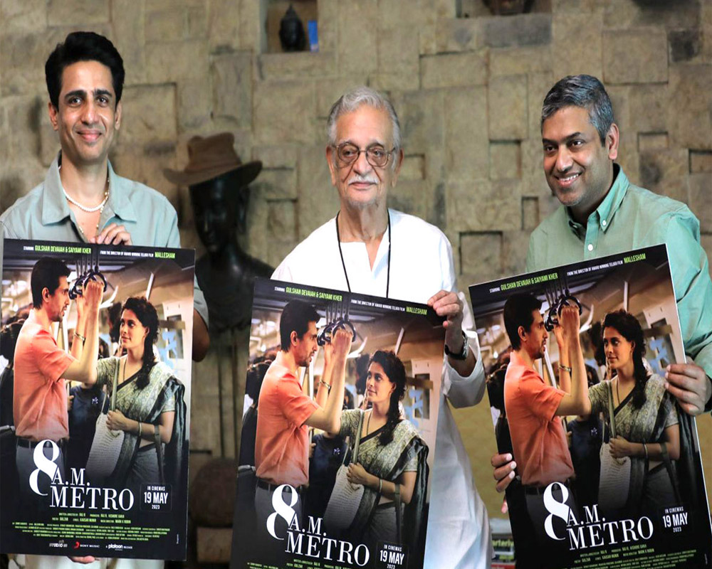 Gulzar unveils poster of Gulshan Devaiah, Saiyami Kher's movie '8 A.M. Metro'