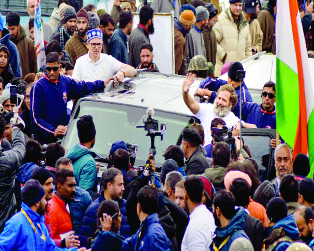Rahul’s yatra halted in J&K, Cong alleges security breach