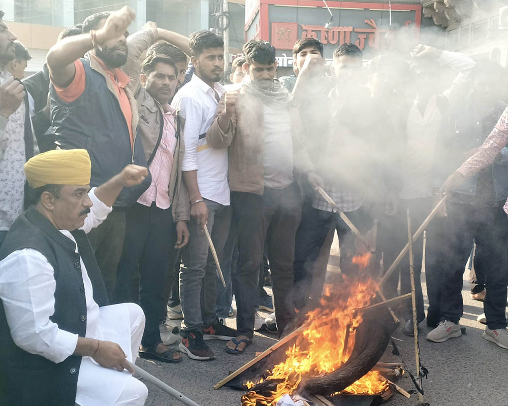 Rajput leader's killing: Hunt on for two accused, protests in parts of Rajasthan