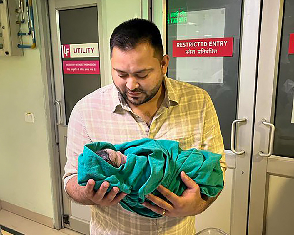 Tejashwi becomes father, RJD celebrates