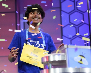 Indian-American eighth-grader Dev Shah crowned 2023 Scripps National Spelling Bee champion