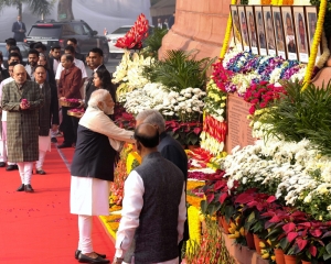 Vice President, PM, Parliamentarians pay tributes to Parliament attack victims